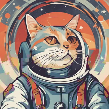 a cat astronaut