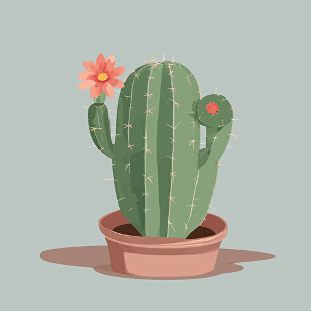 a cactus with a flower