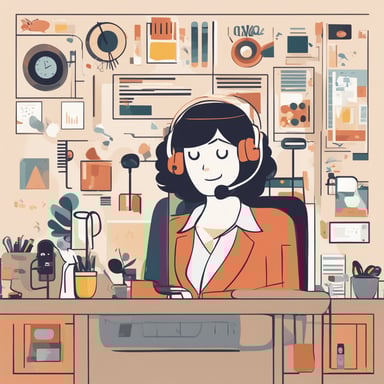 a customer support person 