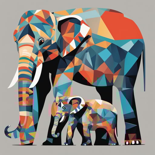 a family of elephants