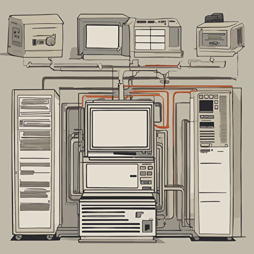 a diagram of a computer connected to a server
