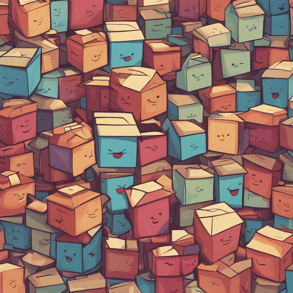 a pile of boxes