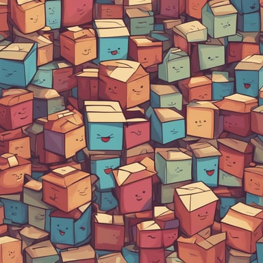 a pile of boxes
