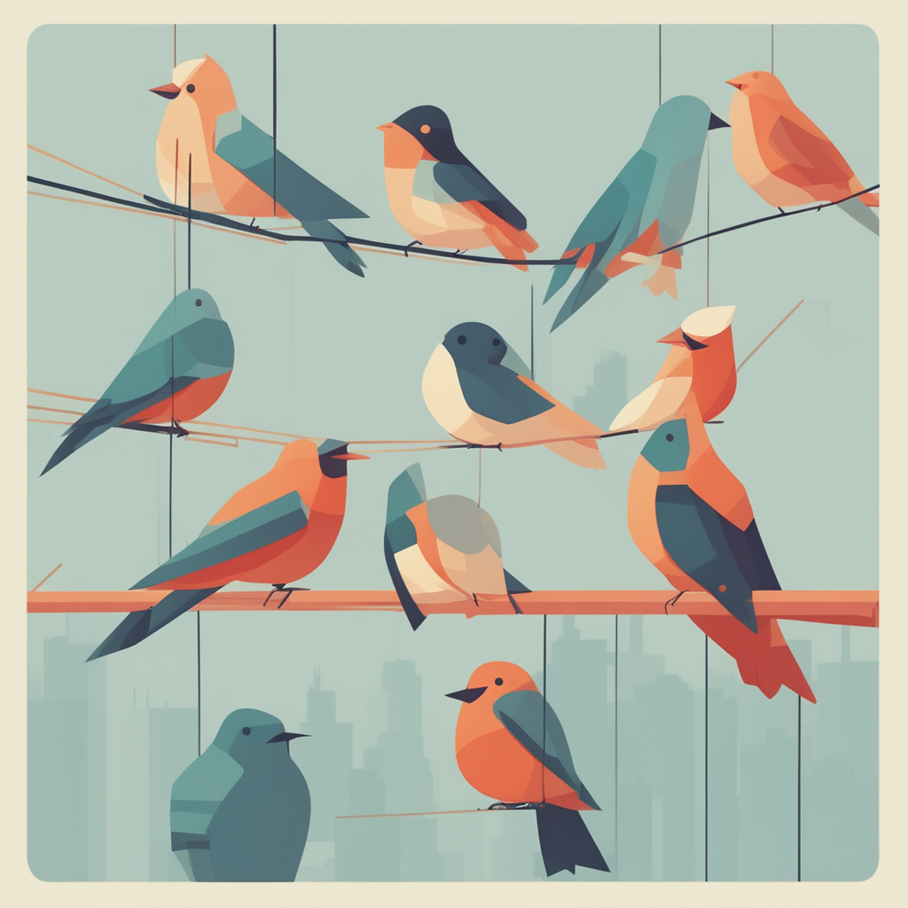 birds on a wire