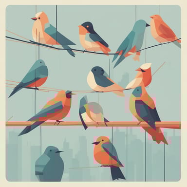 birds on a wire