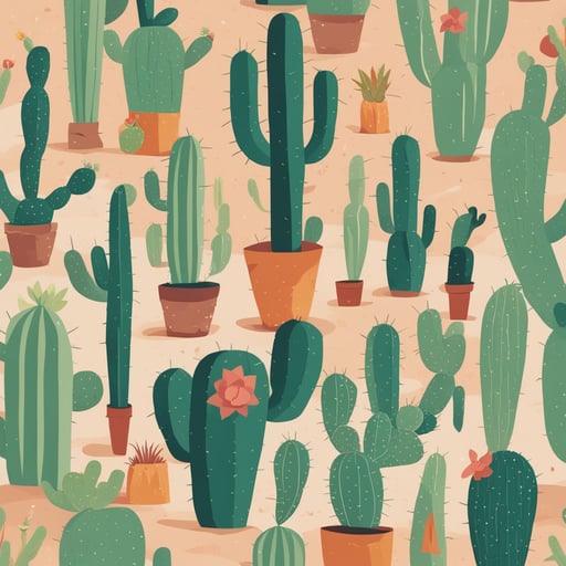 a collection of cacti in the desert