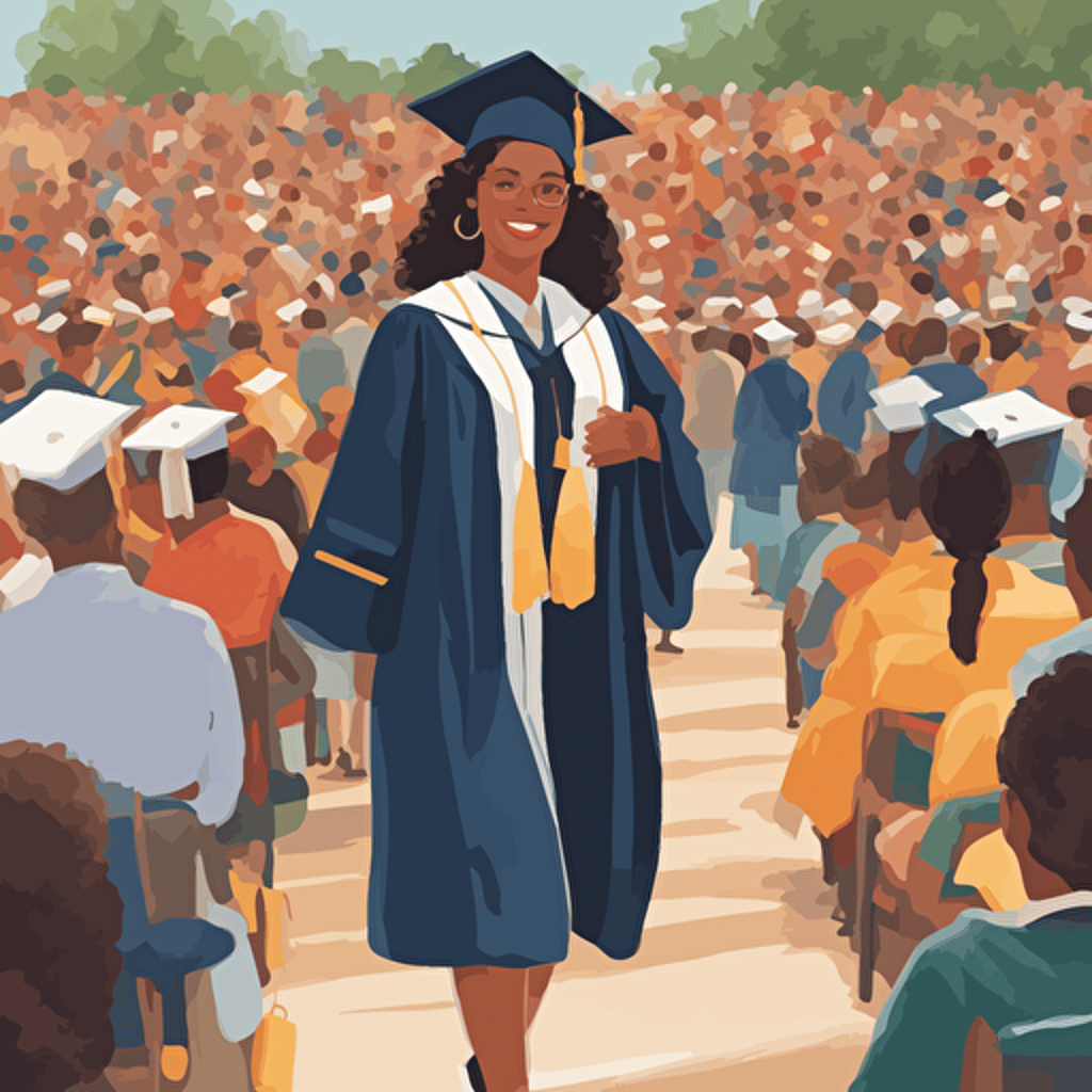 a woman graduating from college