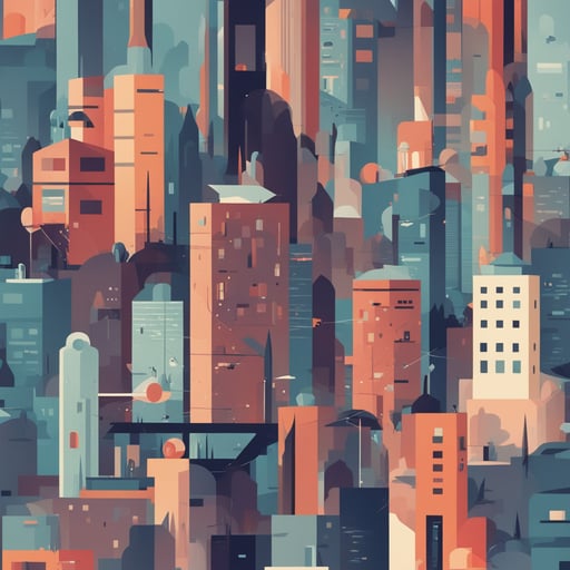 a futuristic cityscape