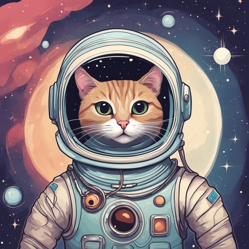 a cat astronaut