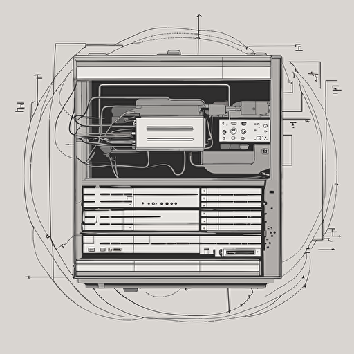 a diagram of a computer connected to a server