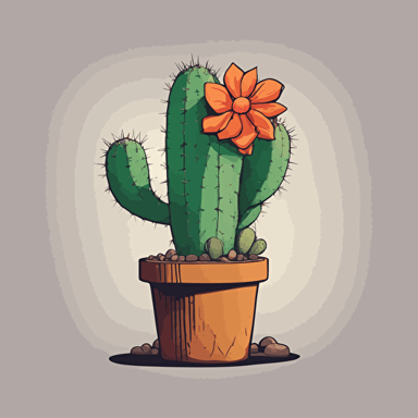 a cactus with a flower