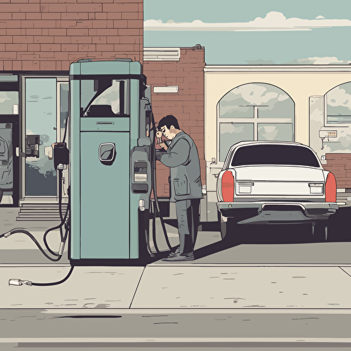 a car refueling