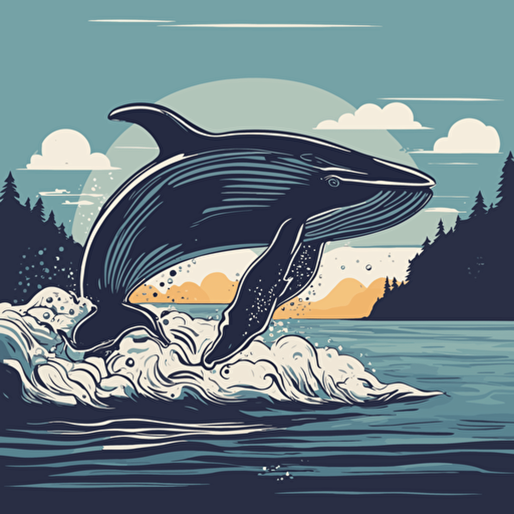 a whale jumping out of the water