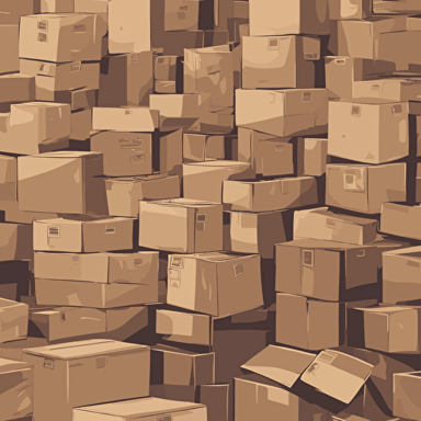 a pile of boxes