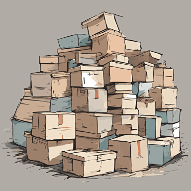 a pile of boxes