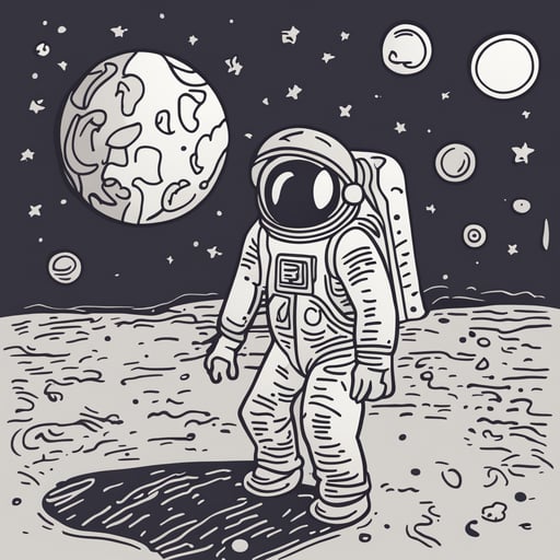 an astronaut on the moon