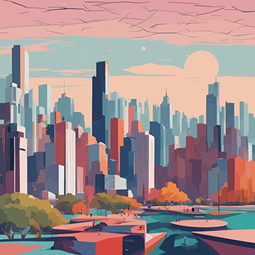 a futuristic cityscape