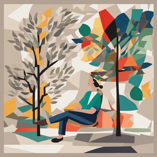 a person sitting under a tree