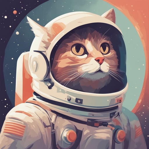 a cat astronaut