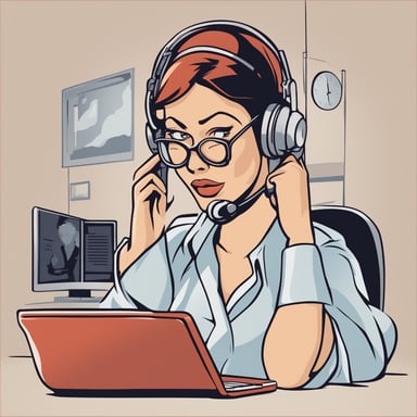 a customer support person 