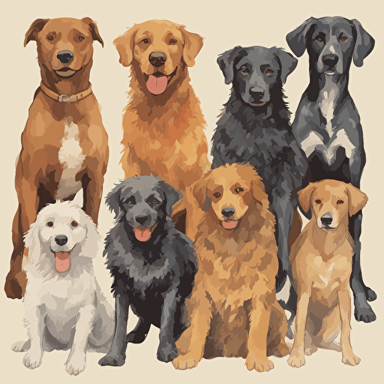 a group of dogs