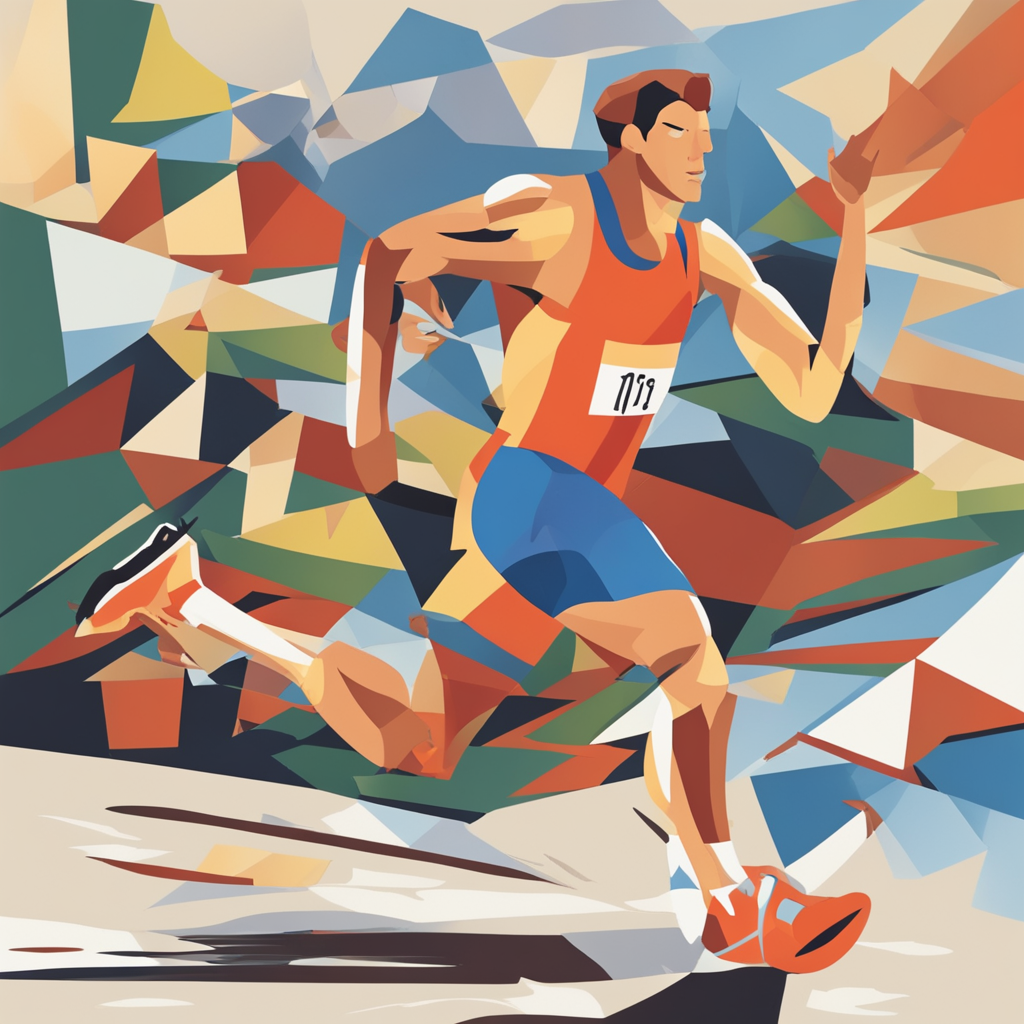 a runner running over an obstacle