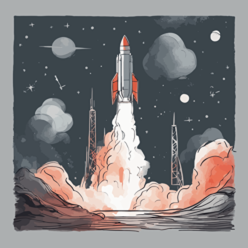 a rocket taking off