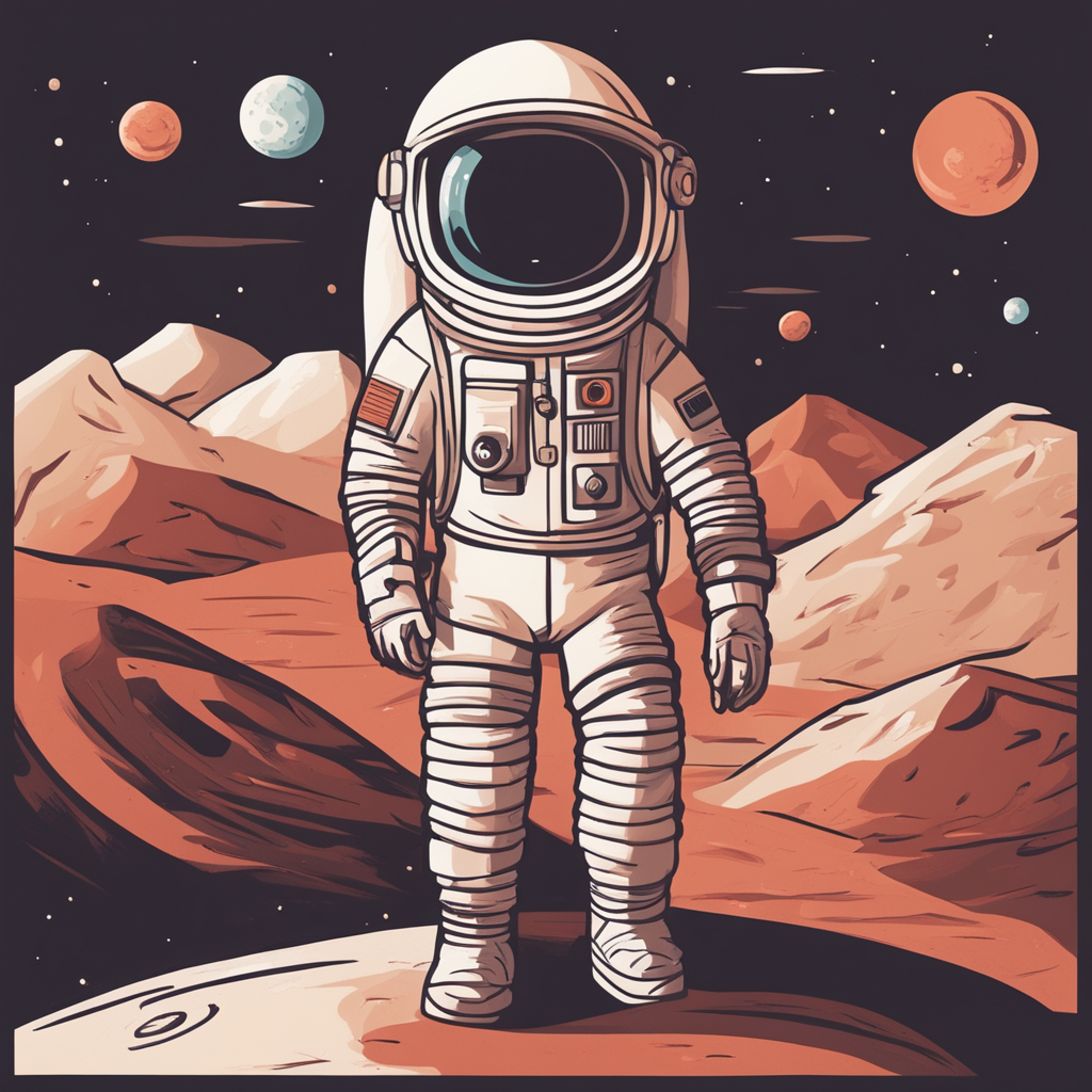 an astronaut on mars