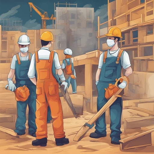 workers on a construction site