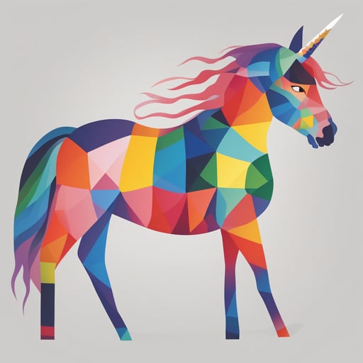 a unicorn with a rainbow