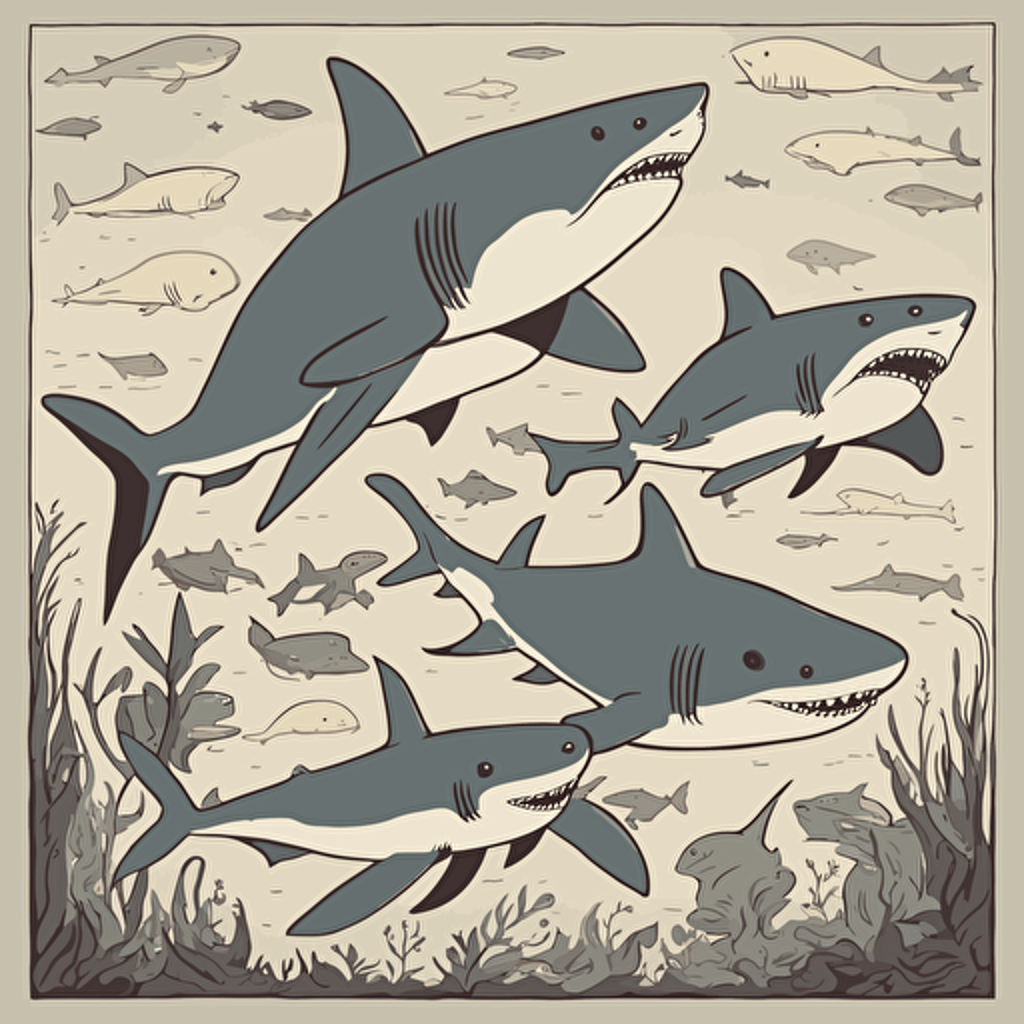 a family of sharks