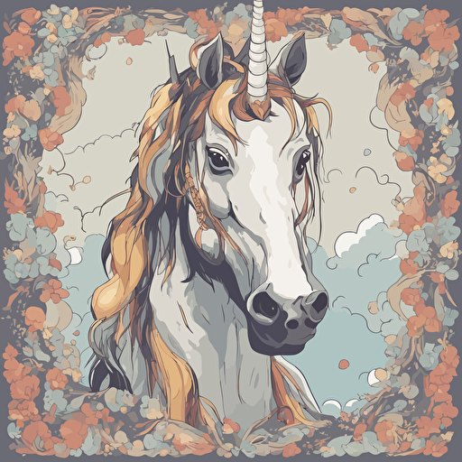 a portrait of a unicorn