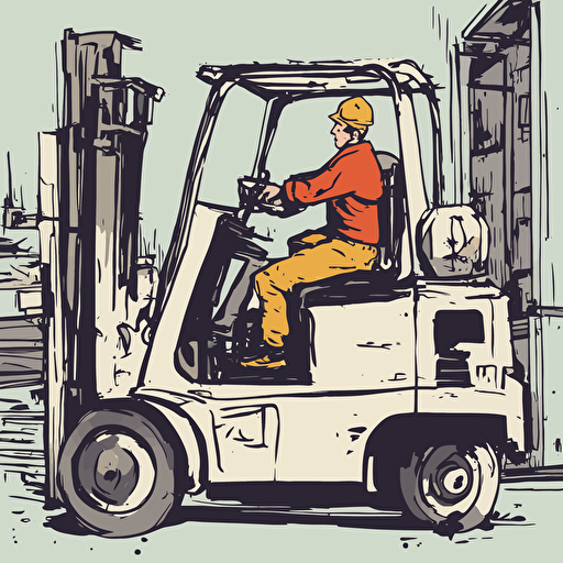 a person operating a forklift