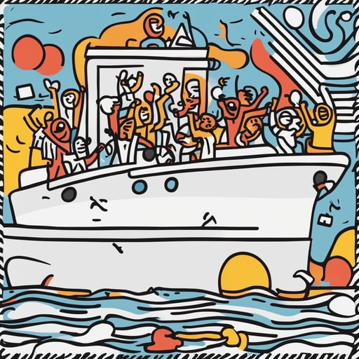 people partying on a boat