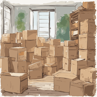 a pile of boxes