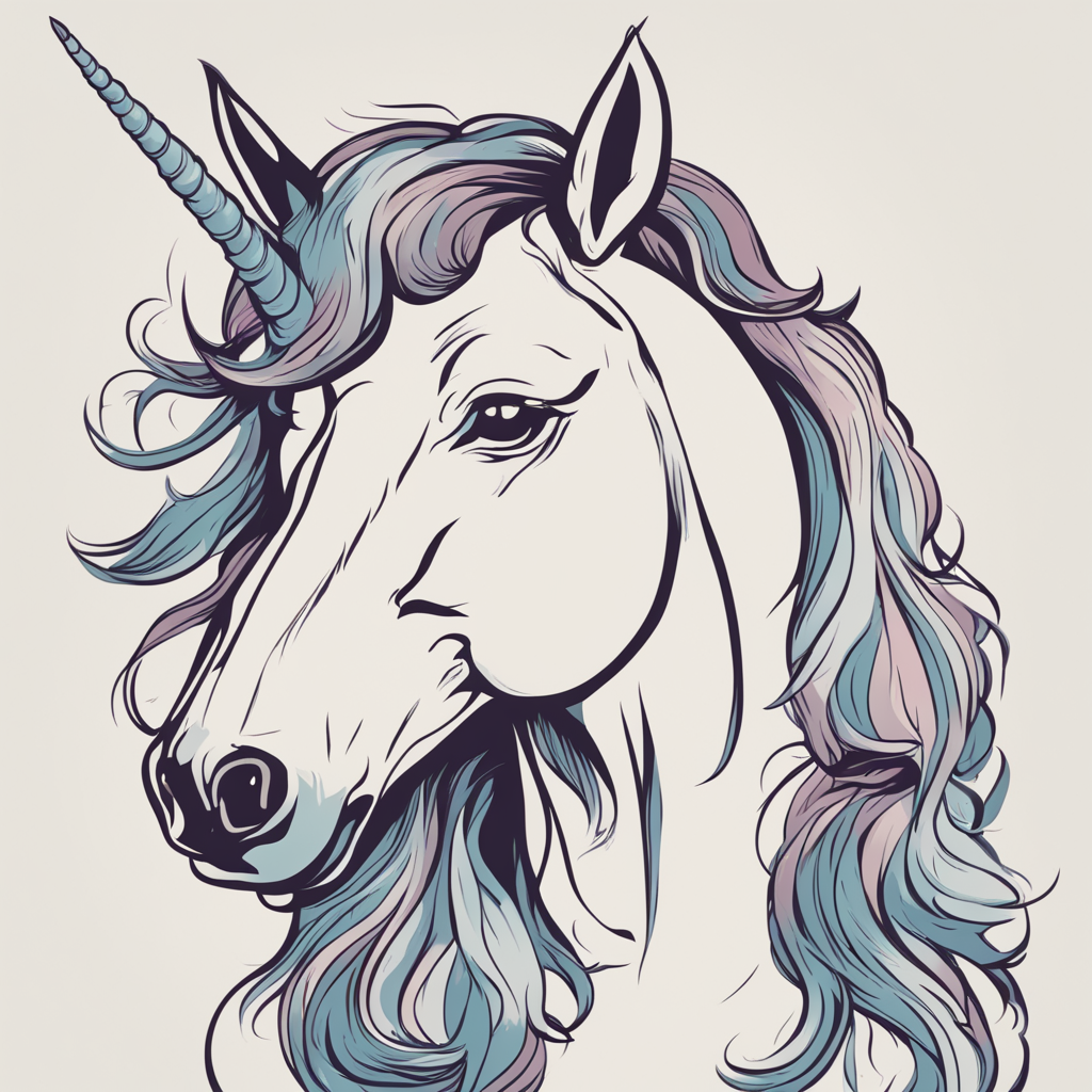 a portrait of a unicorn