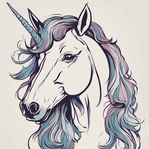 a portrait of a unicorn
