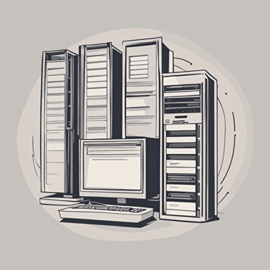 a diagram of a computer connected to a server