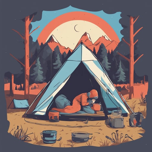 a person camping