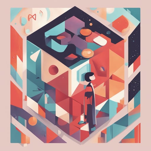 a person placing big shapes into a box