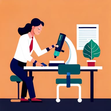 a researcher looking at a microscope