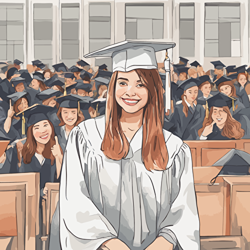 a woman graduating from college