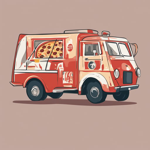 a pizza delivery car