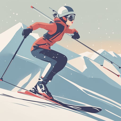 a woman skiing