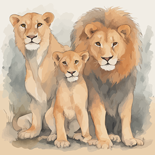 a family of lions