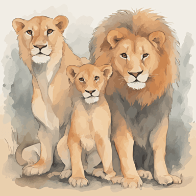 a family of lions