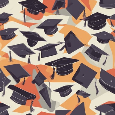 graduations hats in the air