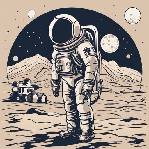 an astronaut on the moon