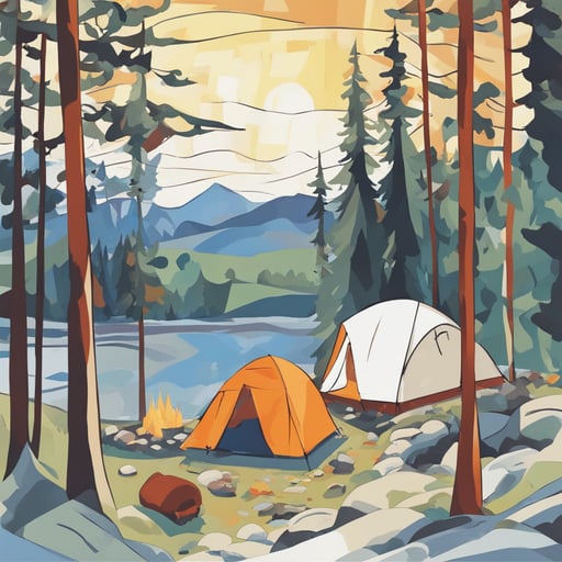 a person camping