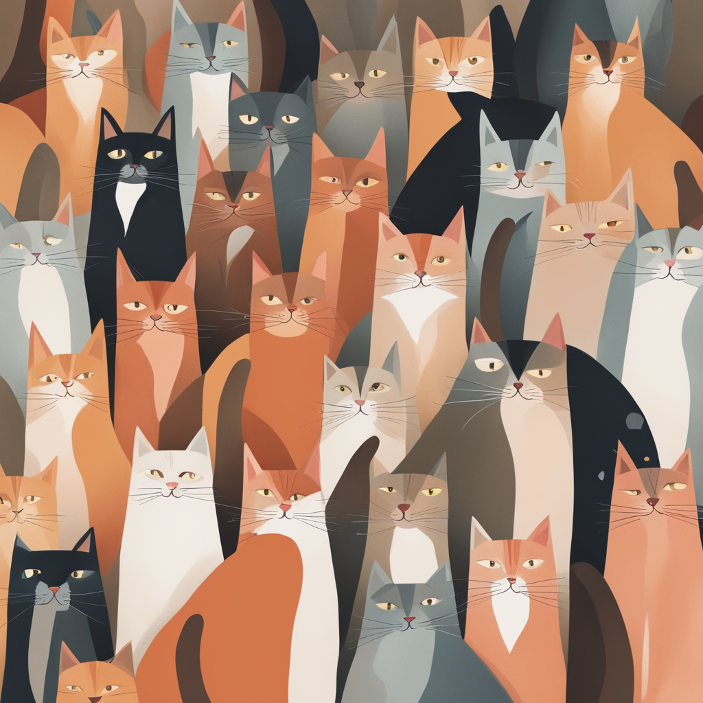 a group of cats